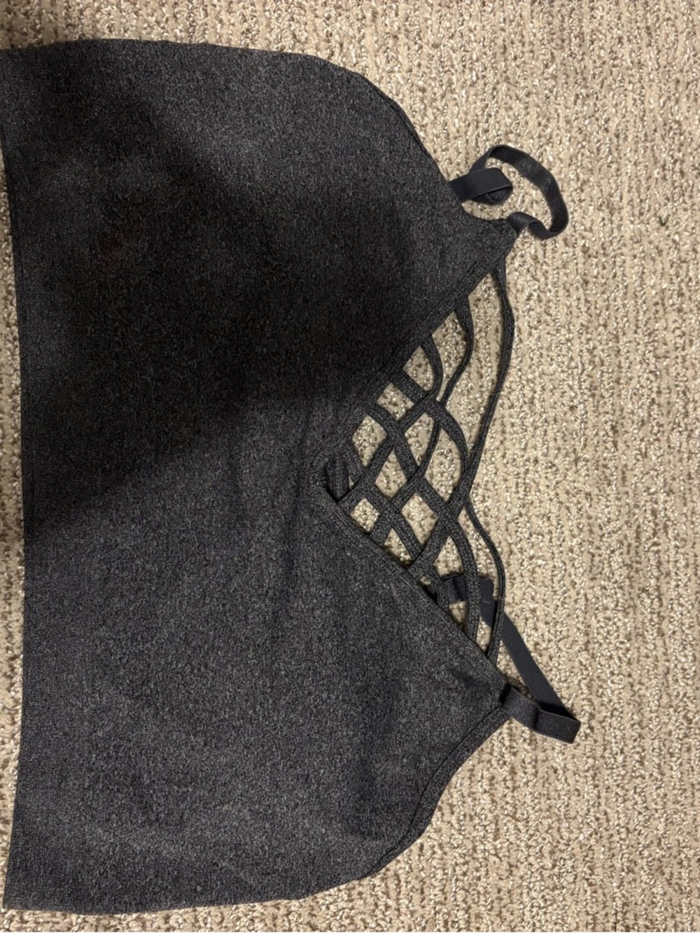 Zenana Outfitters Charcoal Black Bralette